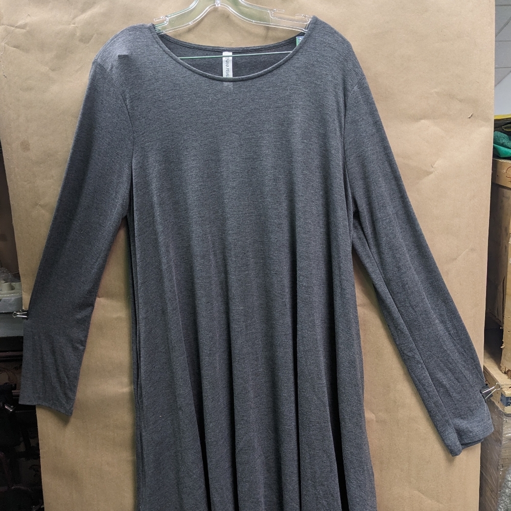 Zenaha premium 2x gray shift dress with side seam pockets